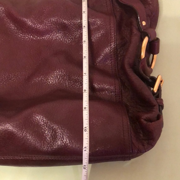 Michael Kors Burgundy Leather Shoulder Bag with Crossbody Strap - Picture 8 of 12